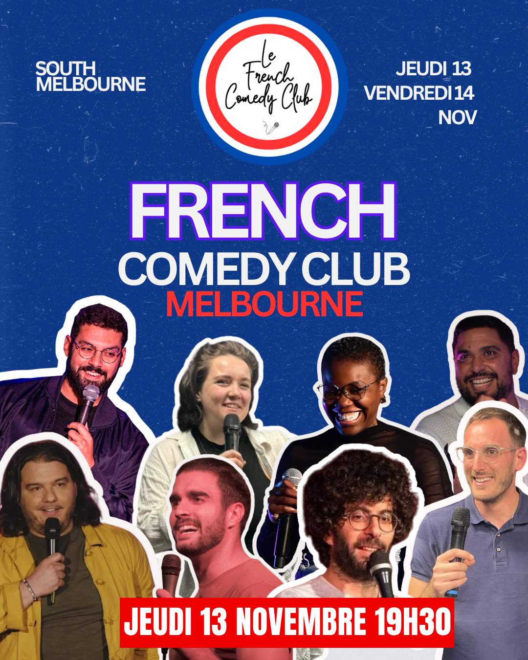 FRENCH COMEDY CLUB SAISON 1 MELBOURNE - Jeudi 13 Novembre 19h30 📍 Roxy