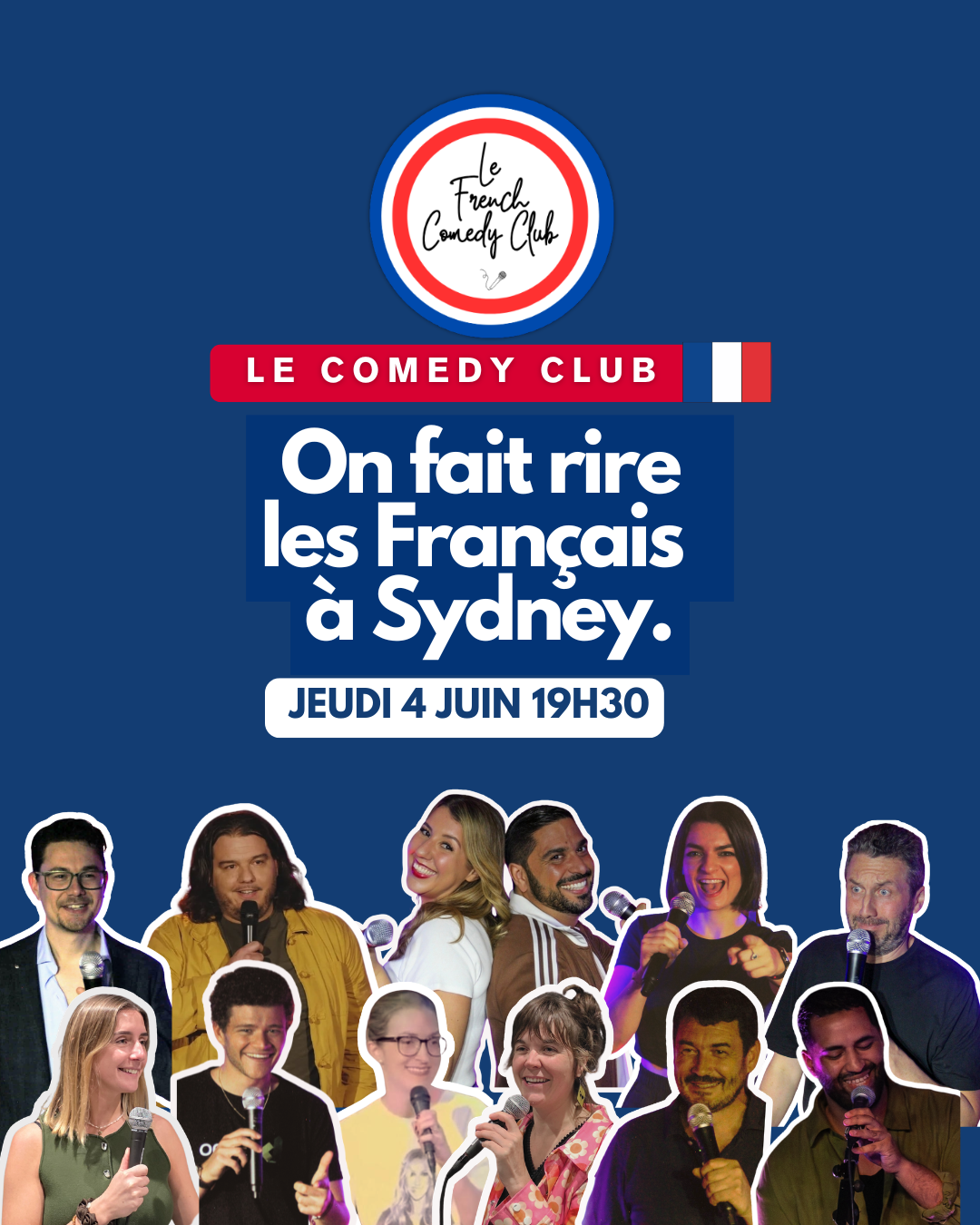 LE FRENCH COMEDY CLUB SYDNEY - Jeudi 4 Juin 19h30 - Potts Point Hotel L1