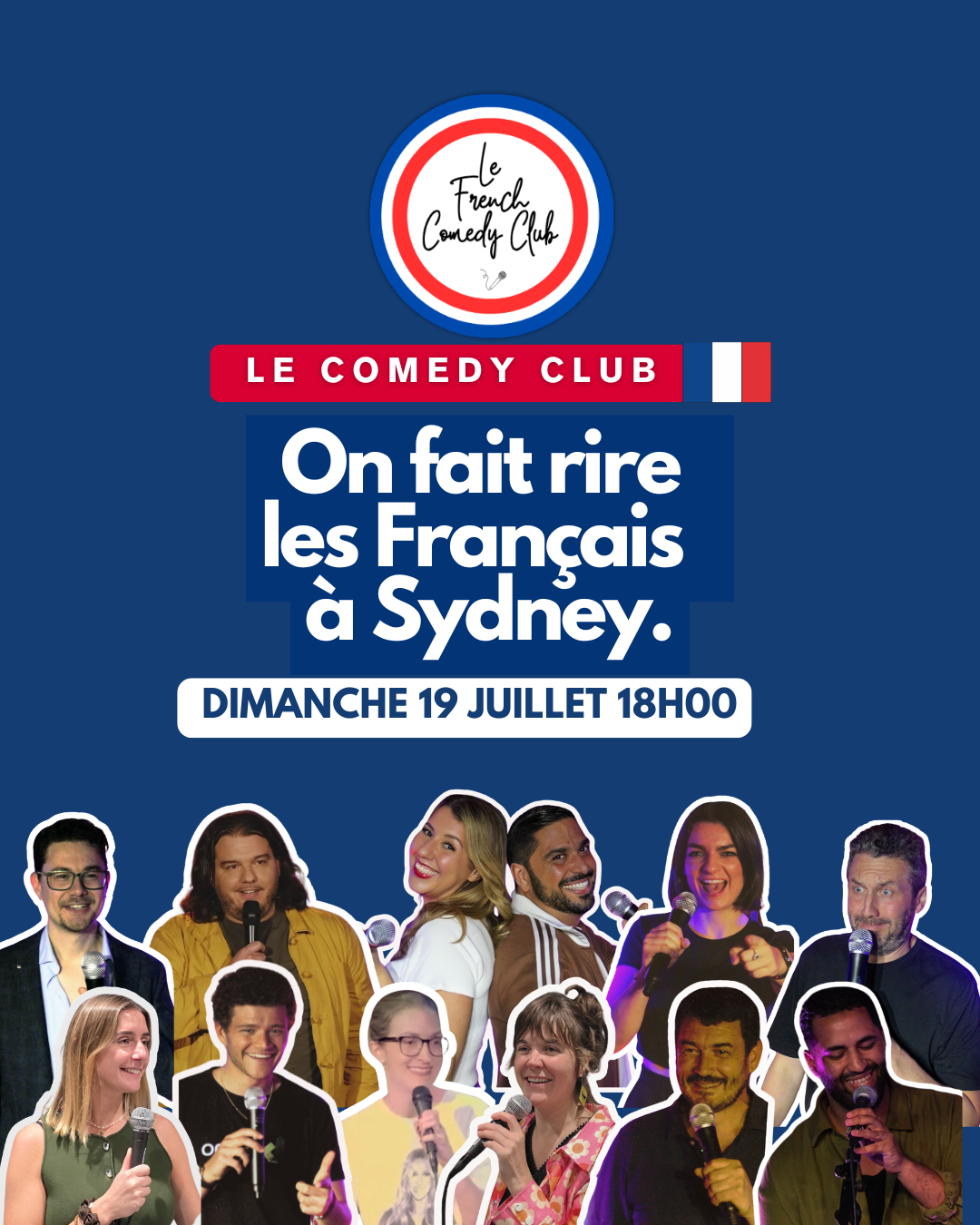 LE FRENCH COMEDY CLUB SYDNEY - Dimanche 19 Juillet 18h00📍Potts Point Hotel L1