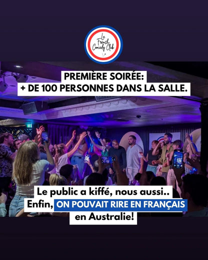LE FRENCH COMEDY CLUB BRISBANE- Samedi 2 Mai à 19h30 - The Gallery, The Loft West end
