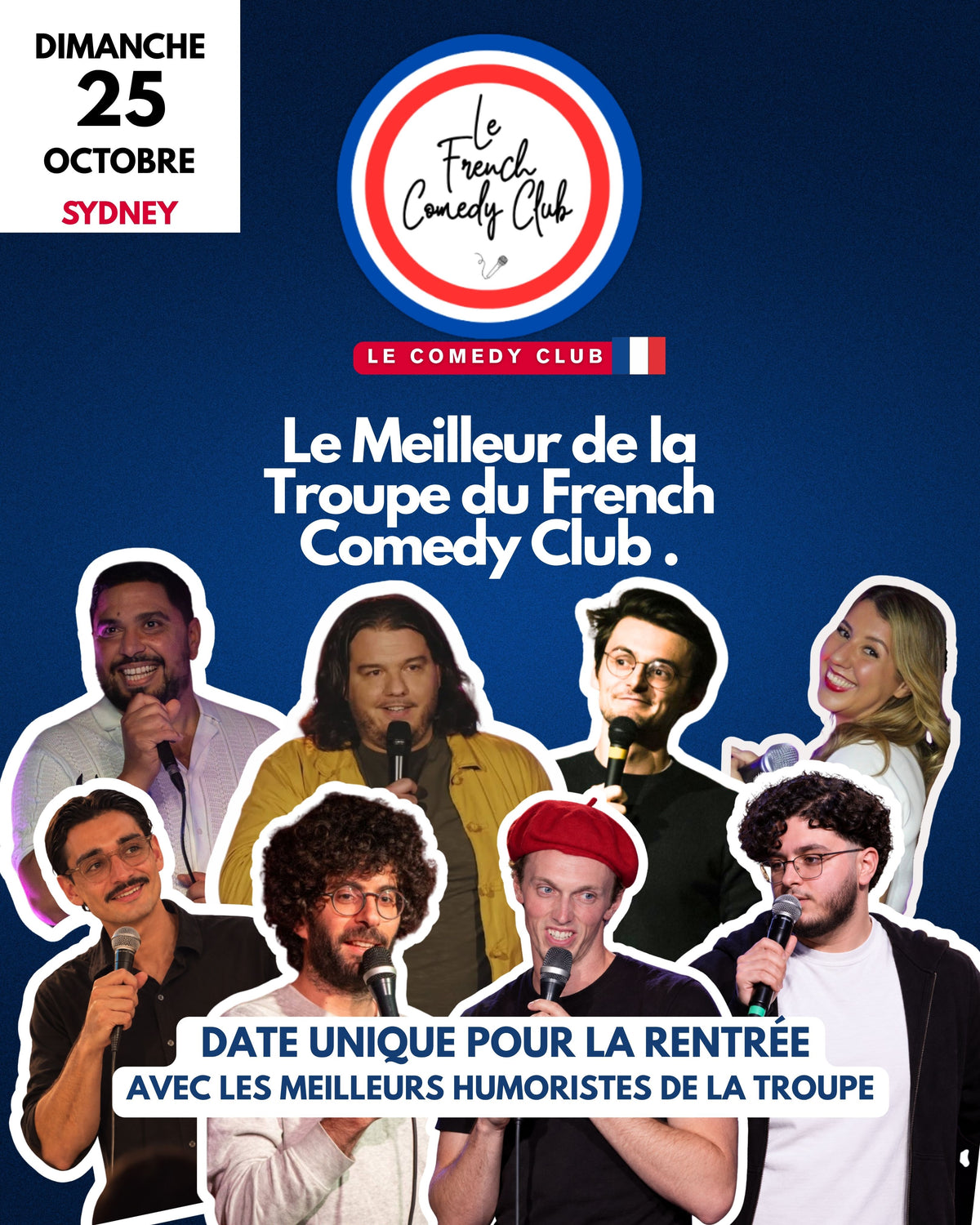Le Meilleur de la Troupe du French Comedy Club — Soirée spéciale - Dimanche 25 Octobre 17h00 - Potts Point Hotel L1 Sydney