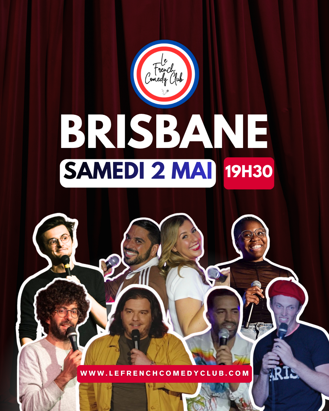 LE FRENCH COMEDY CLUB BRISBANE- Samedi 2 Mai à 19h30 - The Gallery, The Loft West end