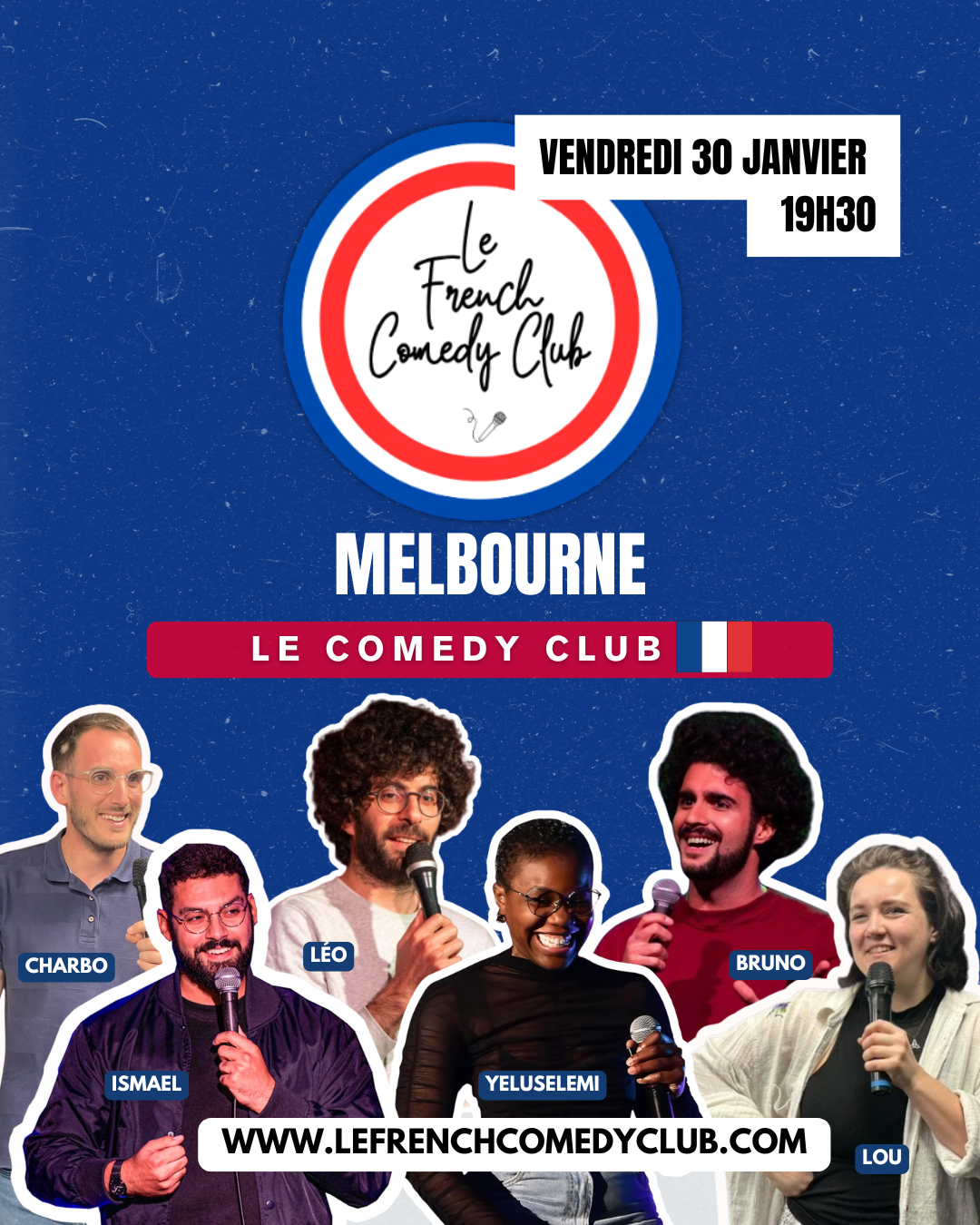 FRENCH COMEDY CLUB MELBOURNE - Vendredi 30 Janvier 19h30 au Golden Gate Hotel